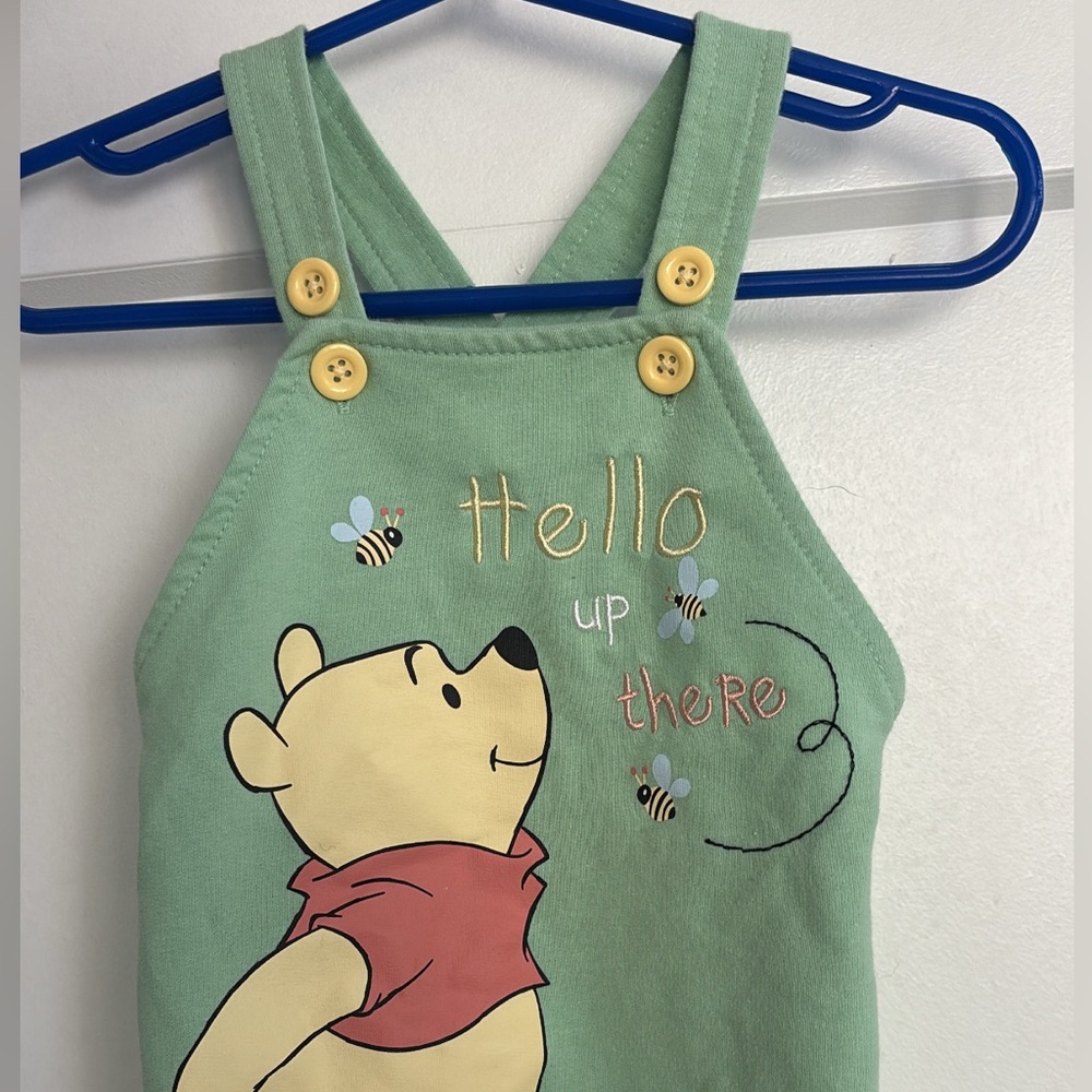 Disney Winnie the Pooh Overalls/Romper Outfit - Green